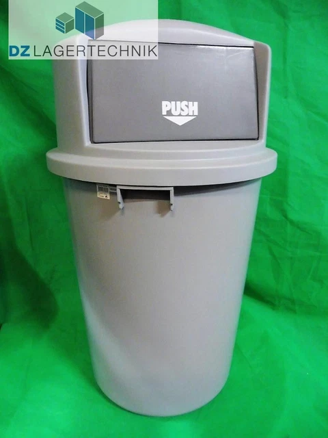 Vepa Bins Abfallbehälter mit Deckel, Pendelklappe Abfallsammler Mülleimer 126 L.