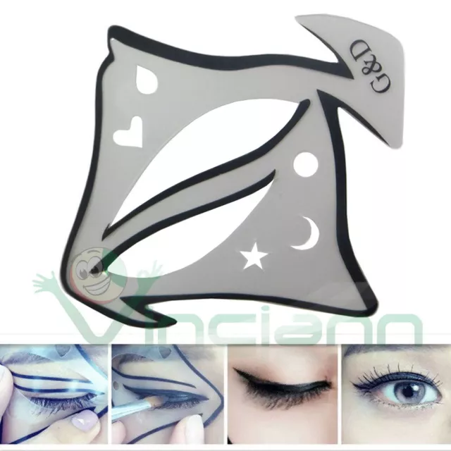 Stencil guida eyeliner mascherina linea forma occhi palpebra trucco make up