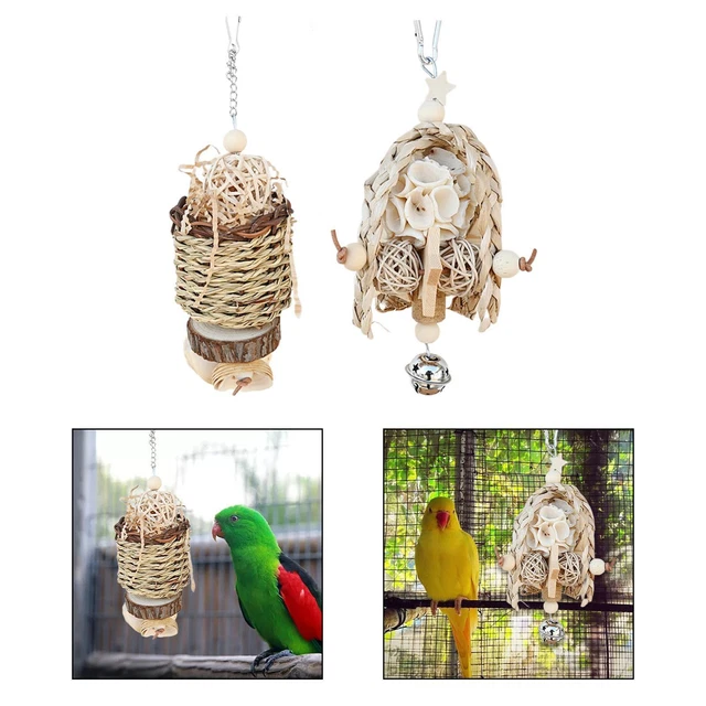 Photo inspiration: Visual Reference: Parrot Bird Chewing Toy Handmade Keep Active Easy To Install