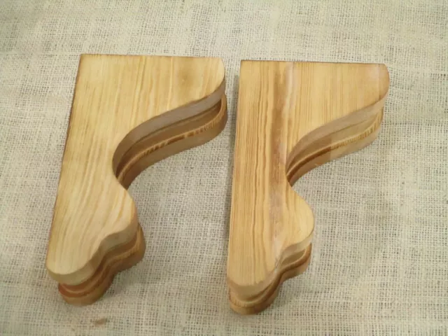 2 soportes de ménicas de madera quemada 8"" X 2 7/8"" x 5"" soporte soporte soporte porche 2 soportes de ménicas de madera quemada 8"" X 2 7/8"" x 5"" soporte soporte soporte porche