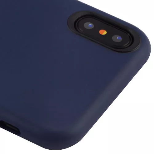 iPhone X / XS - Ink Blue TPU Rubber Silicone Plastic Leather Slim Fit Case Cover