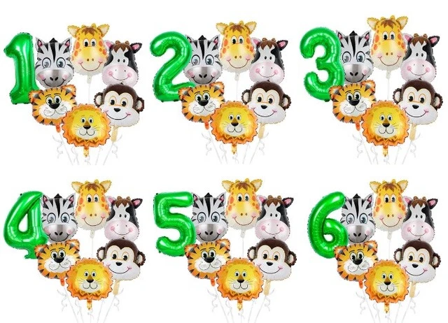 Buy Jungle Safari Balloons Safari Theme Party Balloon Includes Animal Striped Balloons Palm Leaves Green Balloons With Jungle Ribbon For Jungle Theme Party Supplies Birthday Party Baby Shower