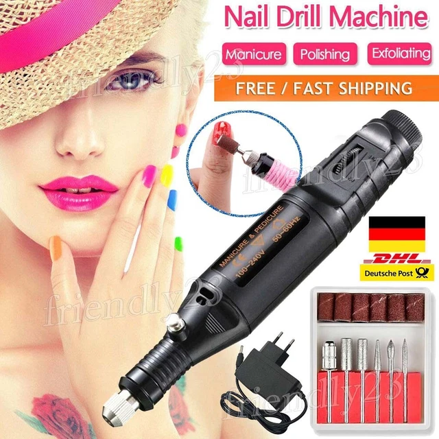 Trapano elettrico lima per unghie manicure professionale portatile kit ND