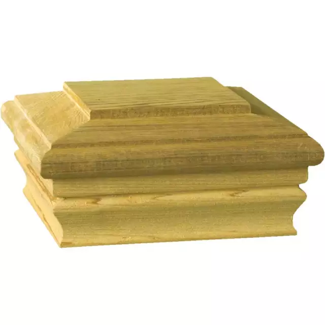 Oradores de cubierta de 4 pulgadas x 4 pulgadas Tapa de poste prensada de cedro 72262 Deckorators 72262