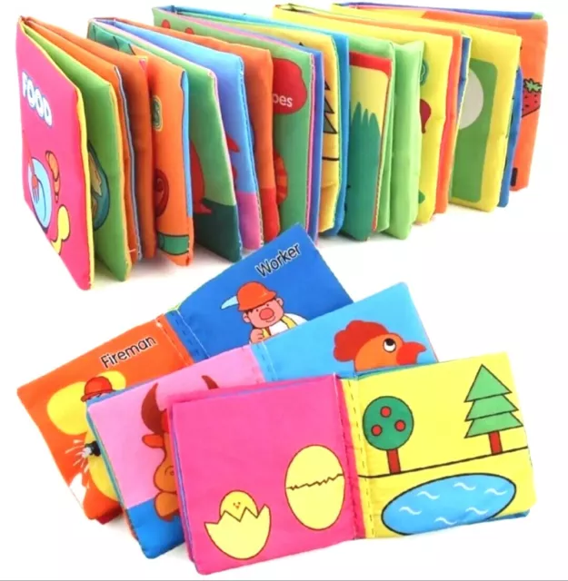 Soft Cloth Bed Cartoon Cognize For Intelligent Early Education Book
