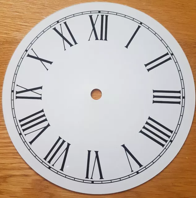 NEW - 7 Inch Clock Dial Face - White - 177mm Roman Numerals - DL19