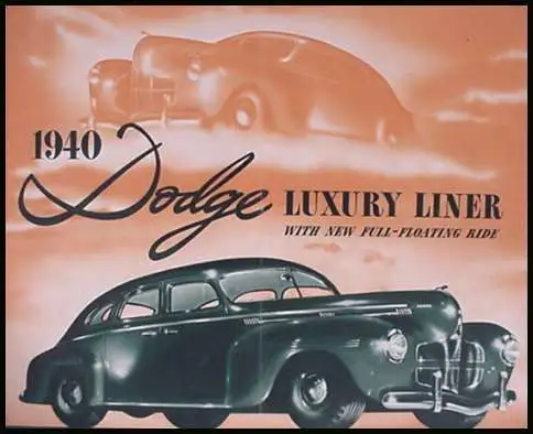 1940 Dodge Deluxe Luxury Liner Brochure