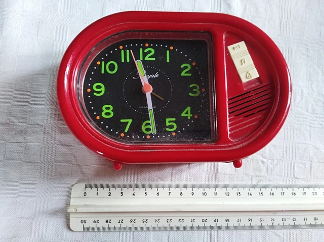 OROLOGIO SVEGLIA VINTAGE ANNI 70/80 ROYALE parzialmente funzionante vedi descriz