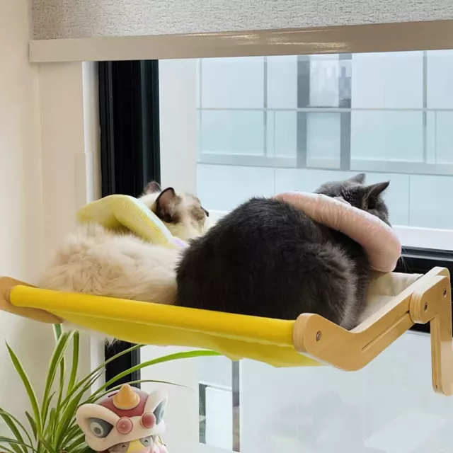Mewoofun Pink Cat Window Perch Hammock Seat Large Cats Cat Bed