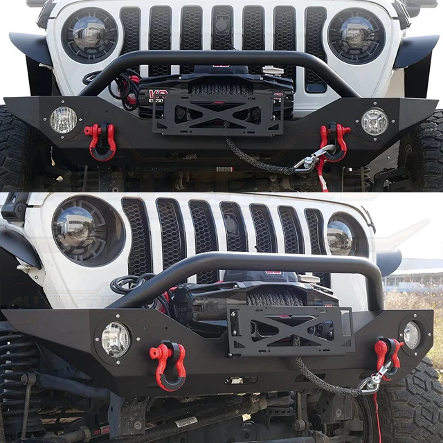 FRONT BUMPER FOR 20182023 Jeep Wrangler JL JLU w/Winch Plate & DRing