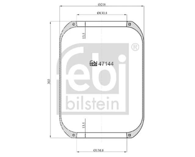Federbalg Luftfederung FEBI BILSTEIN 47144 für MP IVECO EUROTECH STRALIS hinten