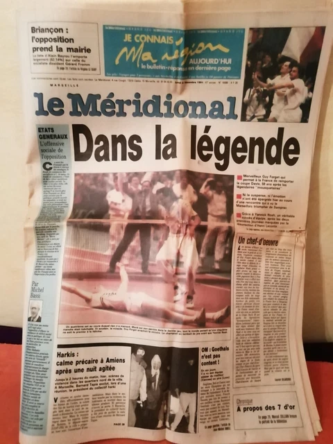 Journal Le Méridional 29 Mai 1993 - Album Souvenir OM - Milan 1-0 : Le Sacre De Marseille En C1