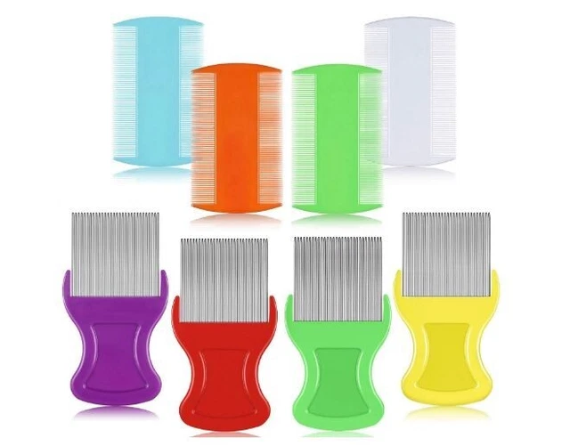8 Pieces Flea Lice Combs Double Sided Lice Removal Comb Hair Grooming Comb wi...