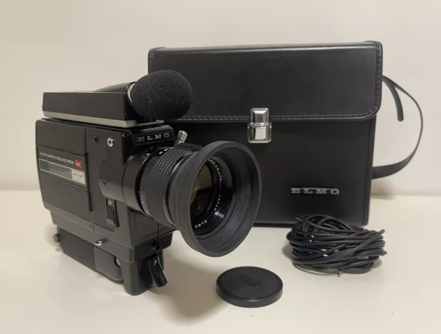 Elmo Super 8 Sound 650s 8-50mm 1:6 Zoom Movie Camera (1978 From Japan) W/ Case