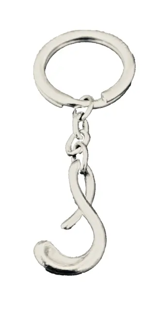 Tiffany & Co. Sterling Silver Alphabet Initial Letter S Keychain Key Ring