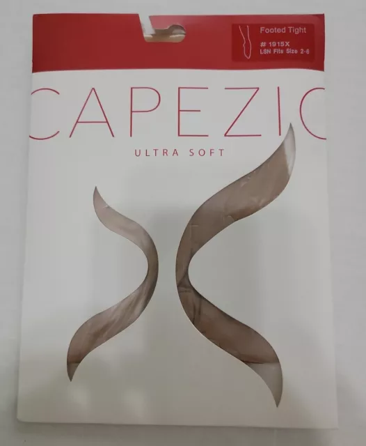 Capezio Children's Size 2- 6 Light Suntan Ultra Soft Footed Tight 1915x NWT