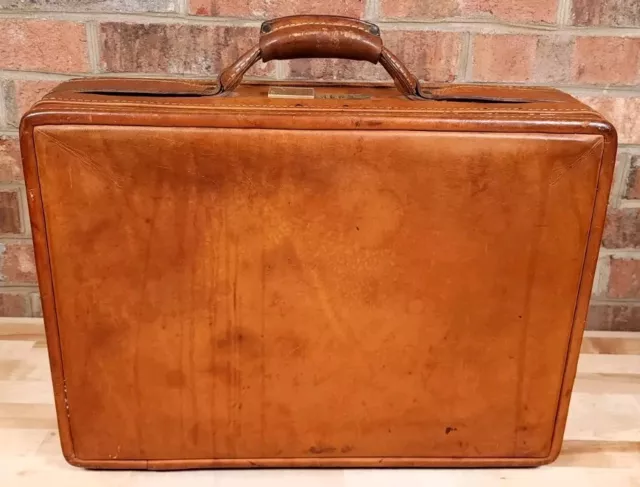 Hartmann Belting Leather 5" Attache Briefcase Attache Brown Vintage
