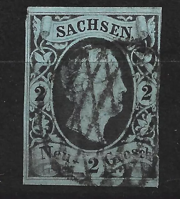 Briefmarken Altdeutschland Sachsen 1851  Mi.Nr. 5  König Friedrich August  II