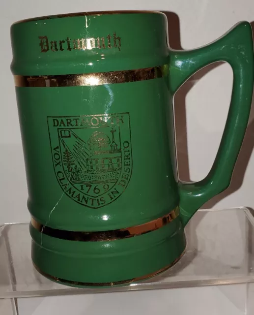 VTG Dartmouth College Beer Stein Mug  W.C. Bunting Gold Trim Display only