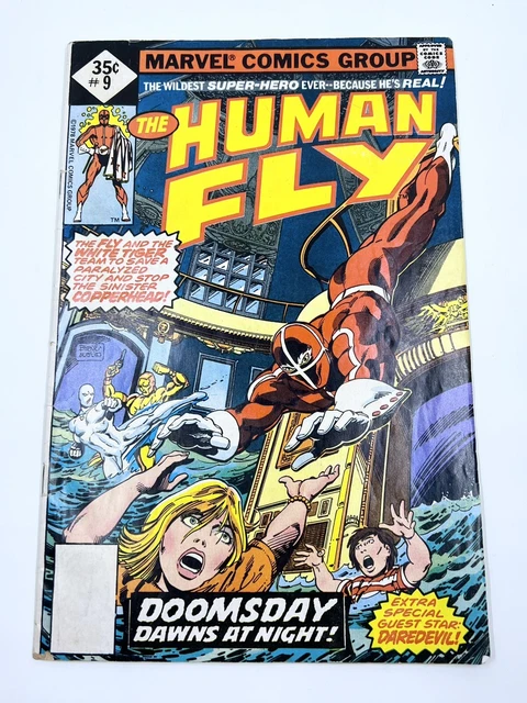 THE HUMAN FLY - Vol. 1, No. 9 May 1978 MARVEL Comics Guest Star Daredevil VG