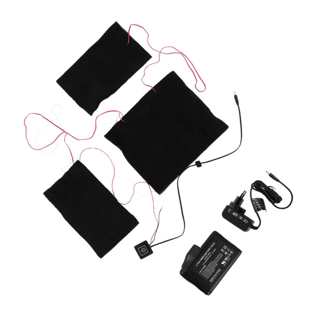 1 juego de cojín térmico eléctrico 3 etapas ropa cojín térmico caja de calefacción duradera