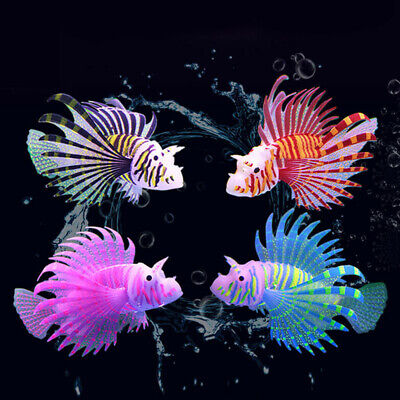 Artificial Luminous Lionfish Fake Fish Tank Aquarium Ornament Landscape Decor
