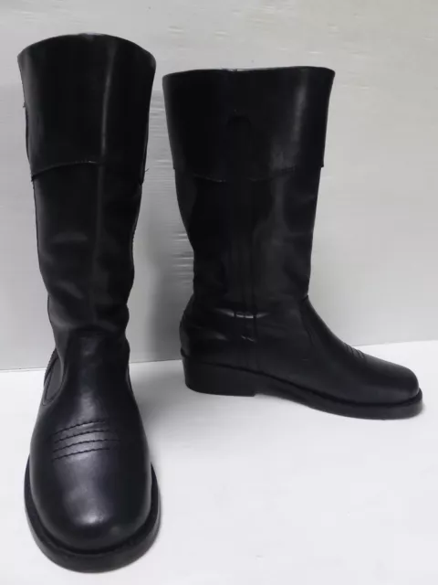 Bottes cavalières 39/40 cuir noir LIBERTO leather boots