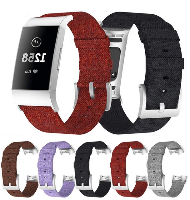 CANVAS FABRIC STRAP Wristband Smart Bracelet Watchband for Fitbit