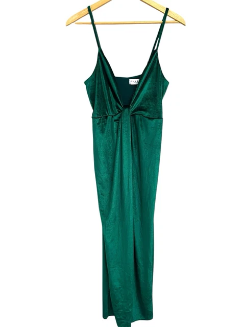 CLUB L LONDON Emerald Green V Plunge Midi Dress With Long Sleeves UK SIZE  10 21.50 - PicClick UK
