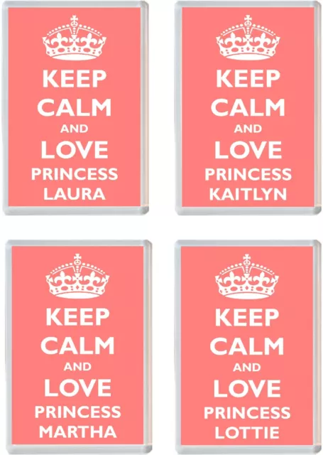 Keep Calm and Love Princess * MANY NAMES * Jumbo Fridge Magnet - Present Gift