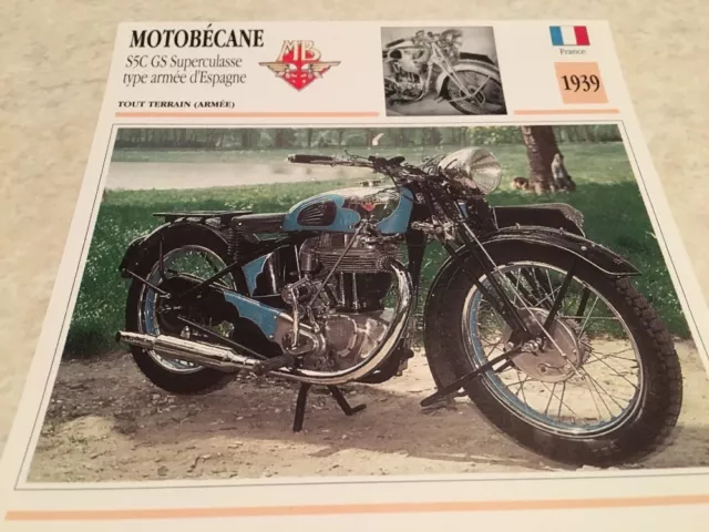 NEW MAP BYS 500 1932 - FICHE MOTO COLLECTION ATLAS