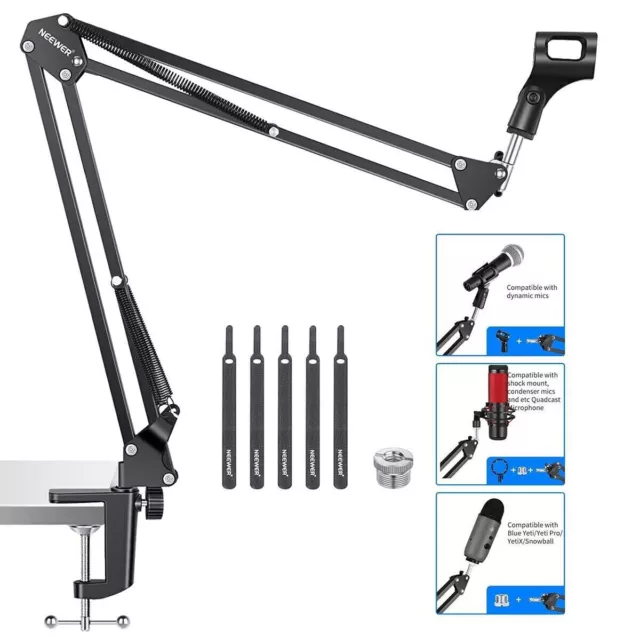 Condenser Microphone Kit Studio Suspension Boom Scissor Arm Stand Sound Record