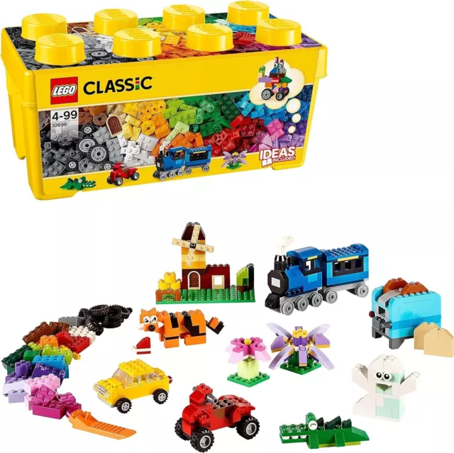 LEGO Classic 10696 Mittelgroße Bausteinebox 484 Teile Spielzeug Aufbewahrungsbox