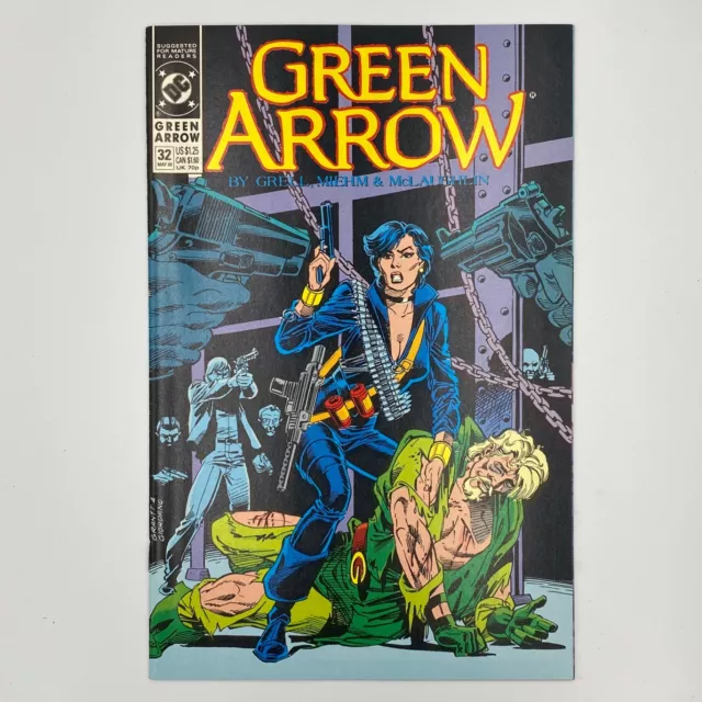 Green Arrow #32 Vol 2 1990  DC Comics VF/VF+ COMBINE SHIPPING