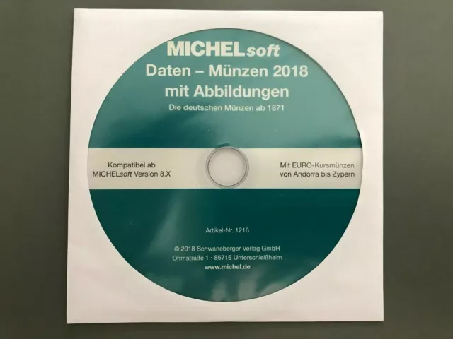 CD MICHEL-DATEN/UPDATE 2018 MÜNZEN DEUTSCHLAND – FÜR SOFT ungeöffnet OVP