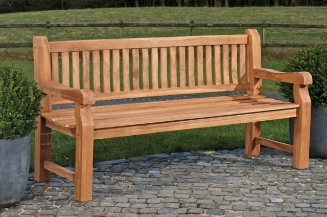 Panca panchina da giardino terrazza HLO-CP6 legno teak