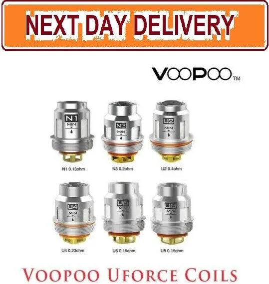 VooPoo Uforce U2/ U4/ U6/ U8/ N1/ N2/ N3  TANK Coils Pack Of 5 TPD Compliant