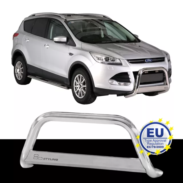 Barre de Protection de Personnes Inox Convient pour Ford Kuga 2013 À 2016 Chrome