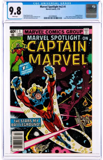 1979 Marvel Spotlight #1 v#2 NEWSSTAND CGC 9.8 White Pages CAPTAIN  DRAX America