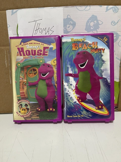 BARNEY VHS LOT Beach Party & Come On Over To Barney’s House PBS Kids ...
