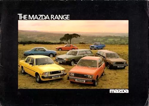 Mazda Range 1980 UK Market Foldout Sales Brochure 323 Montrose 929 RX7 B1800