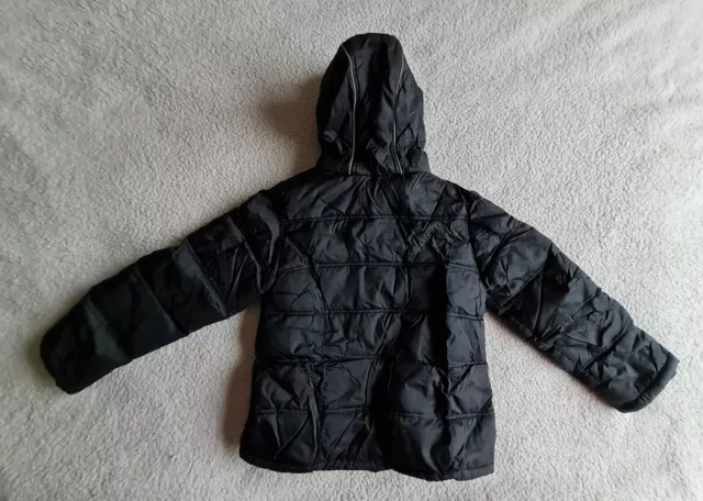 Cappotto giacca resistente alle intemperie per ragazze nero con fodera rosa 7-8 anni in buono stato usato cond 2