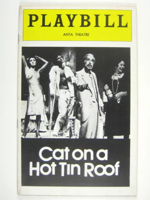 Cat on a Hot Tin Roof Playbill November 1974 Anta Theatre Fred Gwynne Ashley