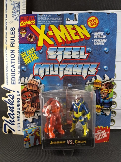1994 Toybiz Marvel X-Men Steel Mutants Juggernaut Vs Cyclops Moc