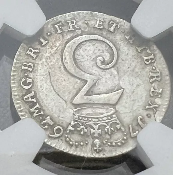 1762 Great Britain 3P Pence Esc-2033 Coin NGC Graded  AU 2