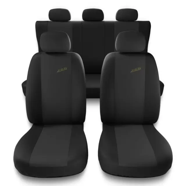 Fundas de asientos compatibles con Seat Leon (I, II, III) - Negro Gris - X.R-G1