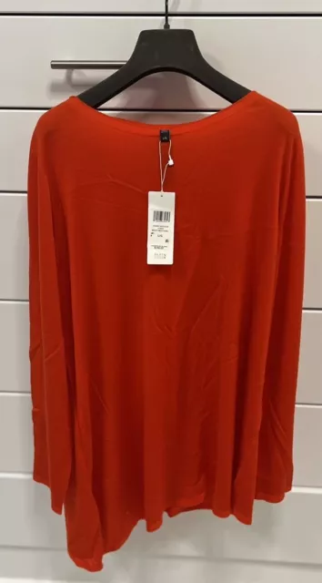 NWT $248$ Eileen Fisher Silk /cashmere Round Neck Box-Top Large