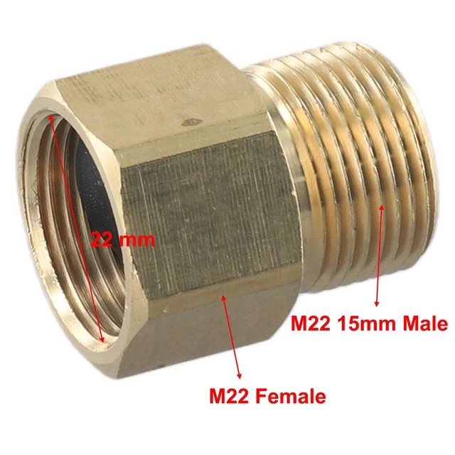 Adaptateur de conversion sans soudure M22 mâle vers M14 femelle pour lave-linge