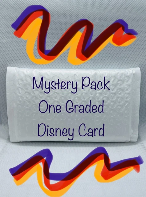 Disney Trading Card Mystery Pack 1 graded card, valued $15-$50 per pack PSA/CGC