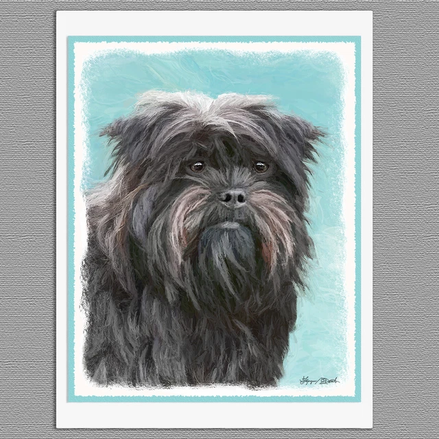 6 Affenpincher Dog Blank Art Note Greeting Cards 6 Affenpincher Dog Blank Art Note Greeting Cards